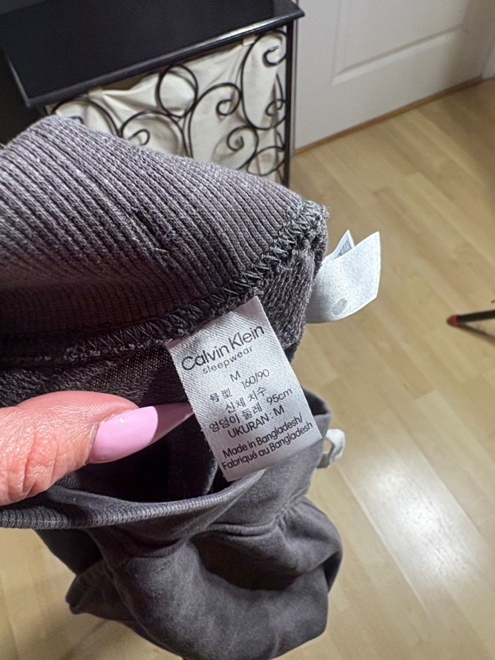 Calvin Klein Dark Gray Track Joggers with White Logo - Picture 8 of 8